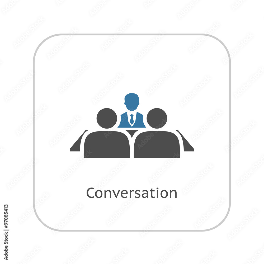 Conversation Icon. Flat Design. Conversation Icon. Flat Design.