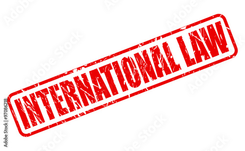 INTERNATIONAL LAW red stamp text