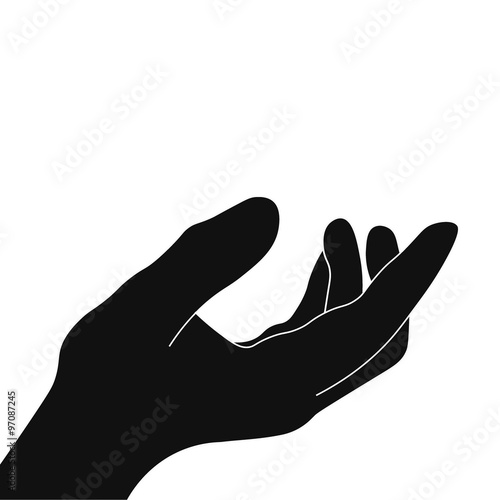 The palm of the hand vector path stretches help