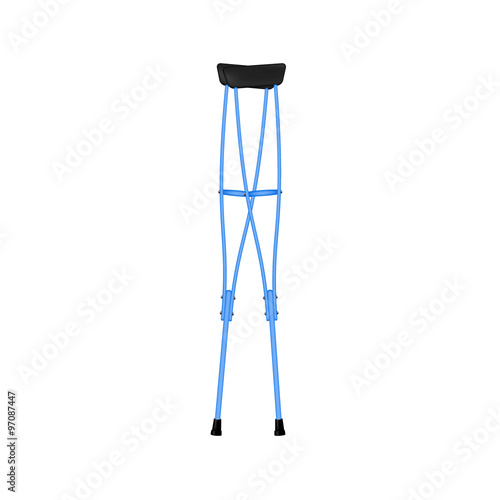 Retro crutches in blue design