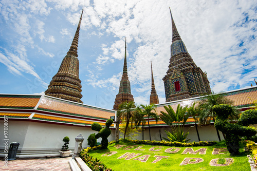 Wat Pho  Temple in Bangkok travel landmark