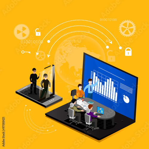 concept of protection against hacking