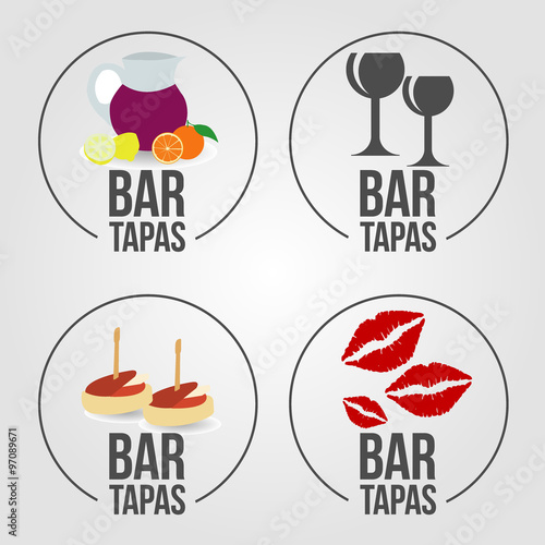 4 tapas bar icons
