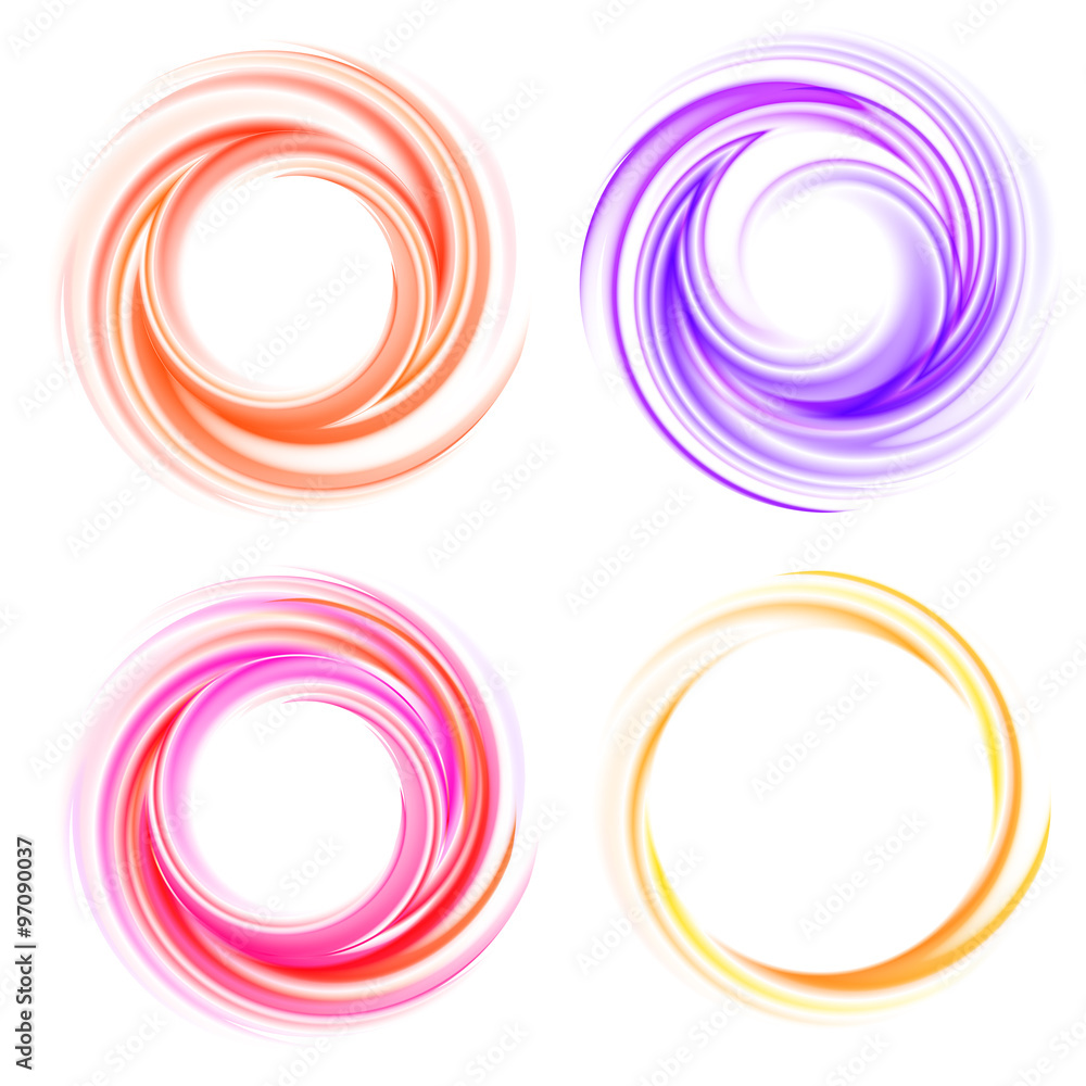 Vector swirling backdrops set Vector swirling backdrops set