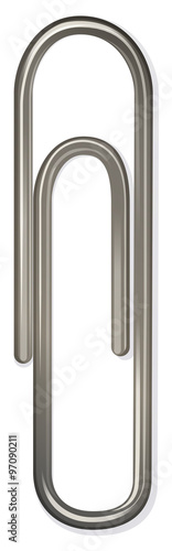 Close up metal paper clip