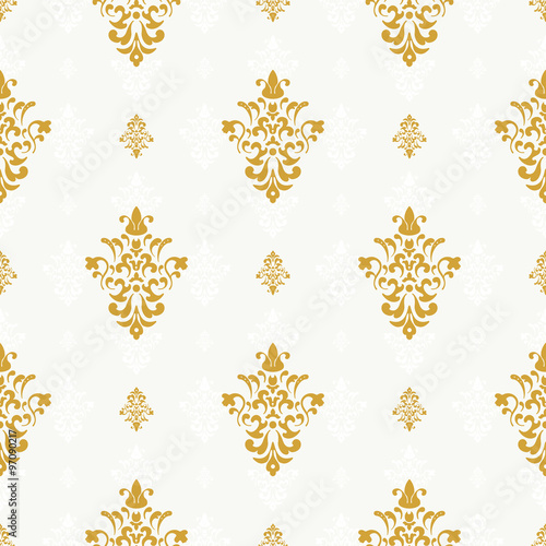 Vector seamless pattern with golden ornament
