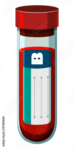 Blood type B in test tube