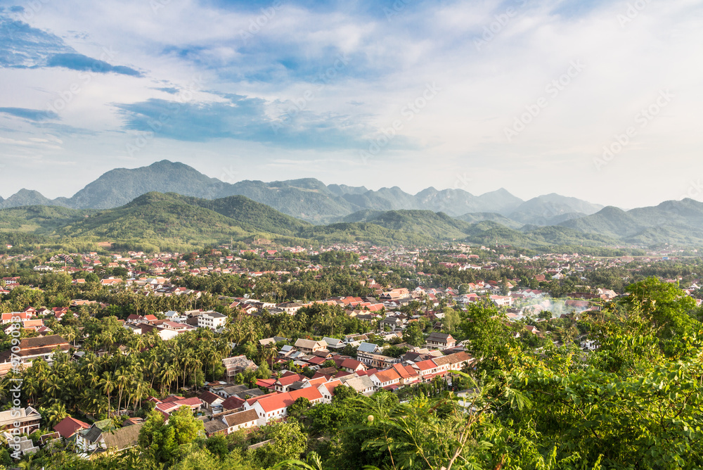 Aerial view of Luang Prabang in Laos