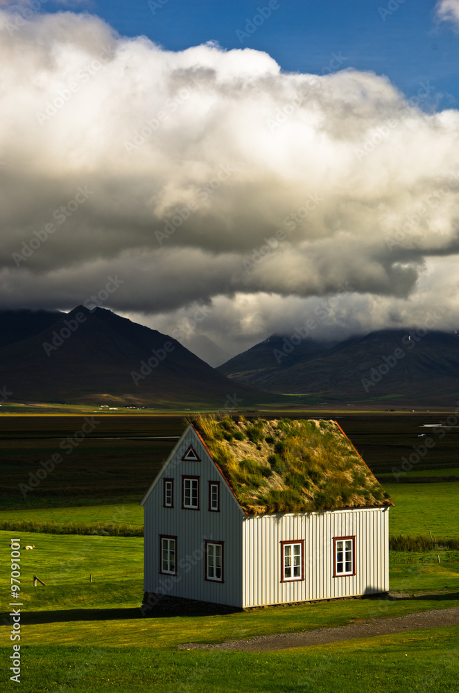 19th century turf houses at Glaumbaer farm, Iceland