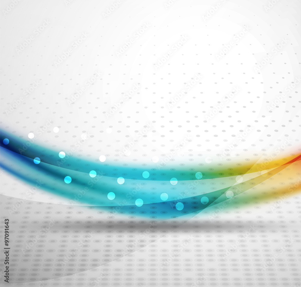 Obraz premium Colorful wave line, abstract background with light and shadow effects