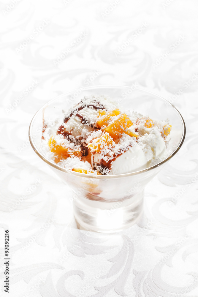 ice cream with caramel