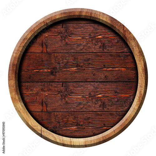 Circle wooden buttons, illustration.