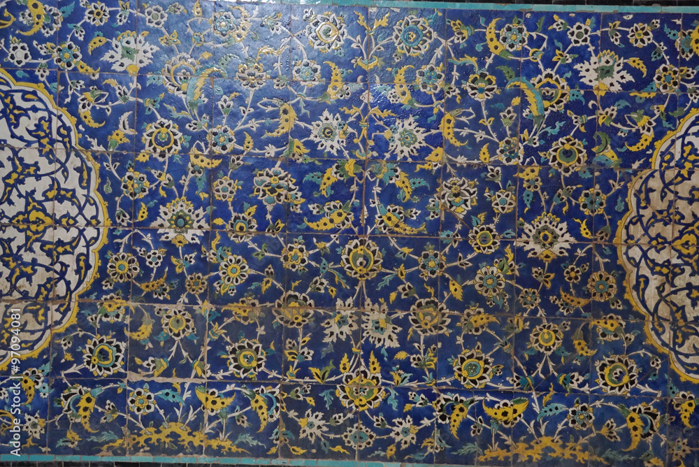 Beautiful detail of Sheikh Lotfollah Mosque in Isfahan, Iran.