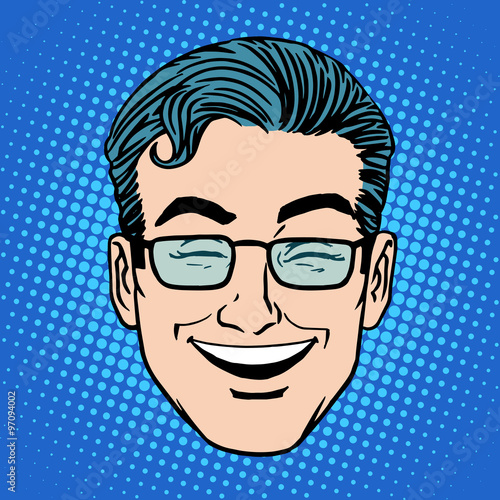 Emoji smile laughter man face icon symbol