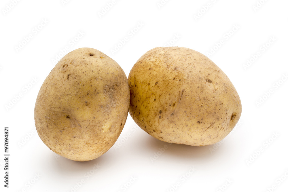 Potato isolated on white background close up. Potato isolated on white background close up.