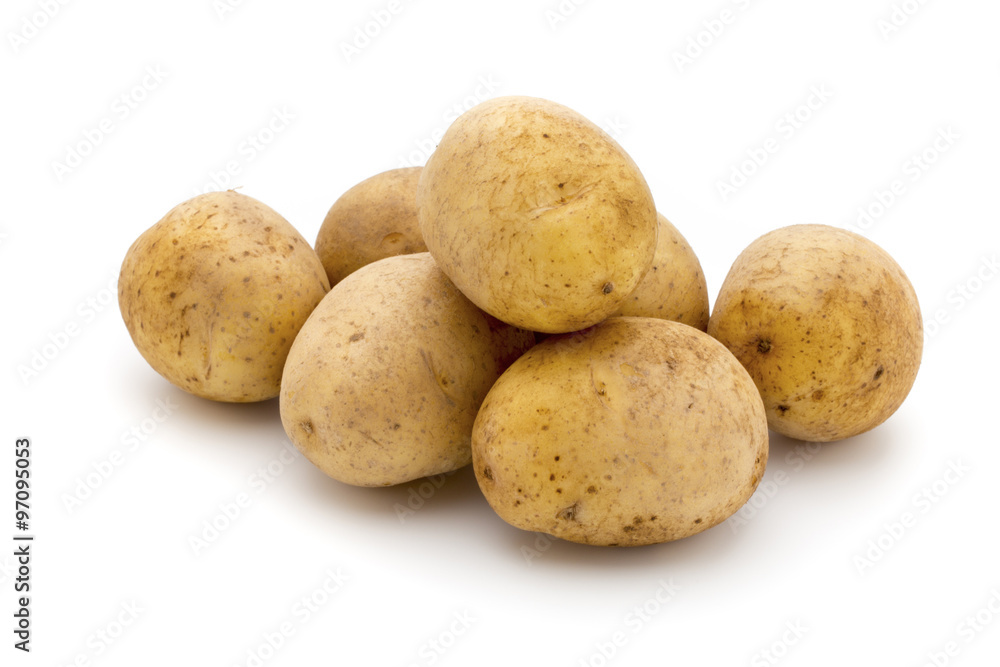 Potato isolated on white background close up. Potato isolated on white background close up.