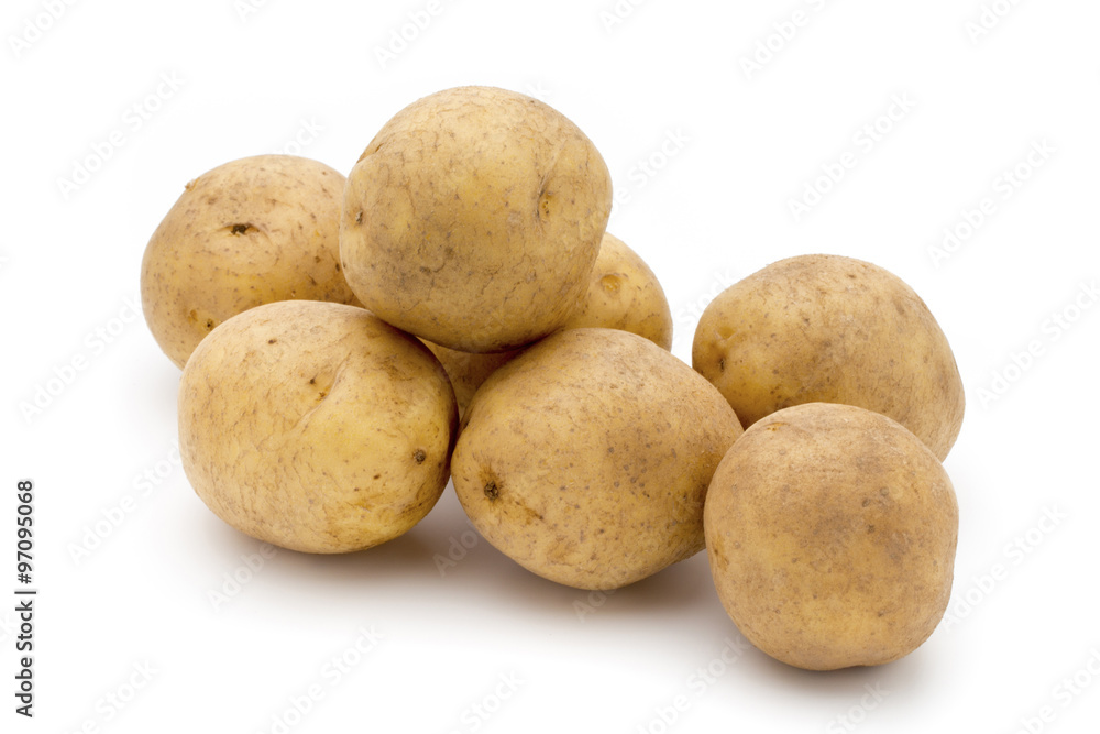 Potato isolated on white background close up. Potato isolated on white background close up.