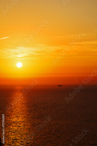 in santorini    greece sunset and the sky mediterranean red sea