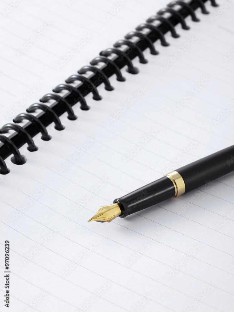 Closeup a Pen on notebook Closeup a Pen on notebook