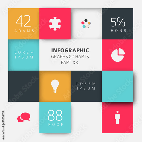 Vector flat design infographic elements