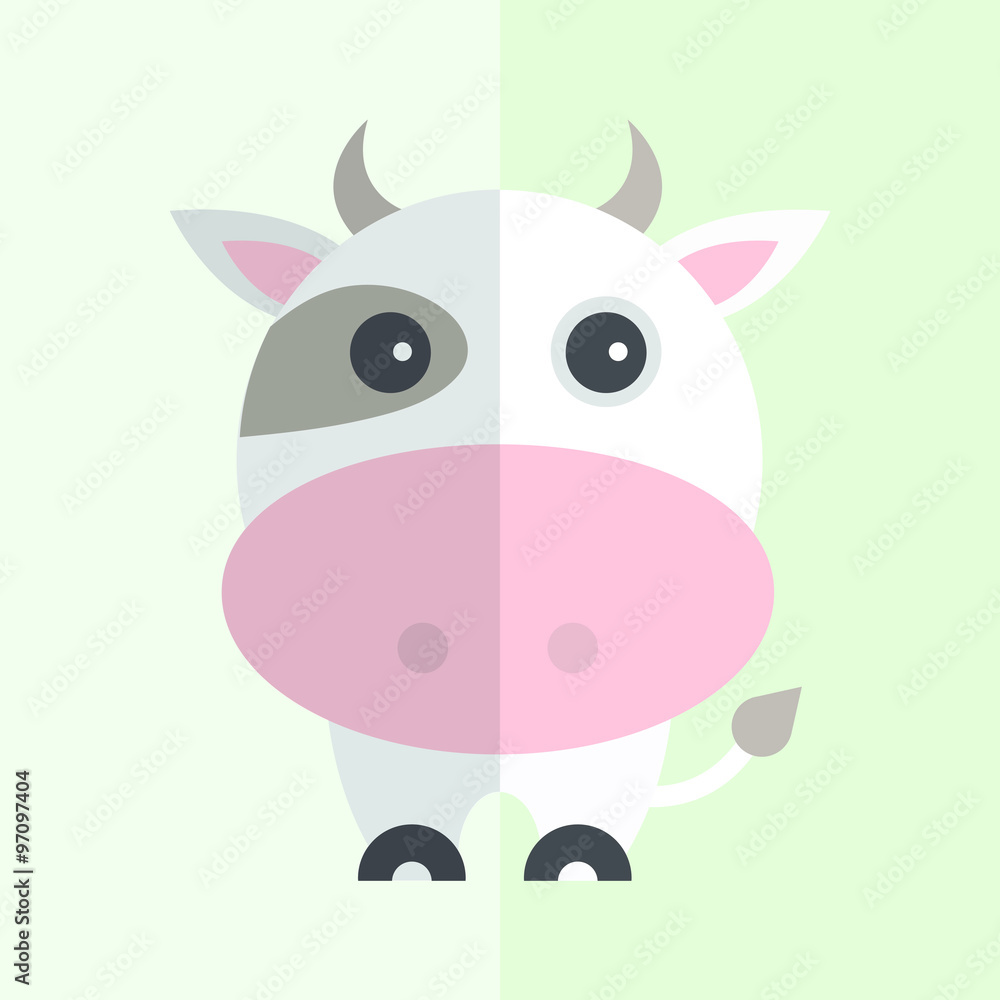 Fototapeta premium Funny Cow Vector illustration 