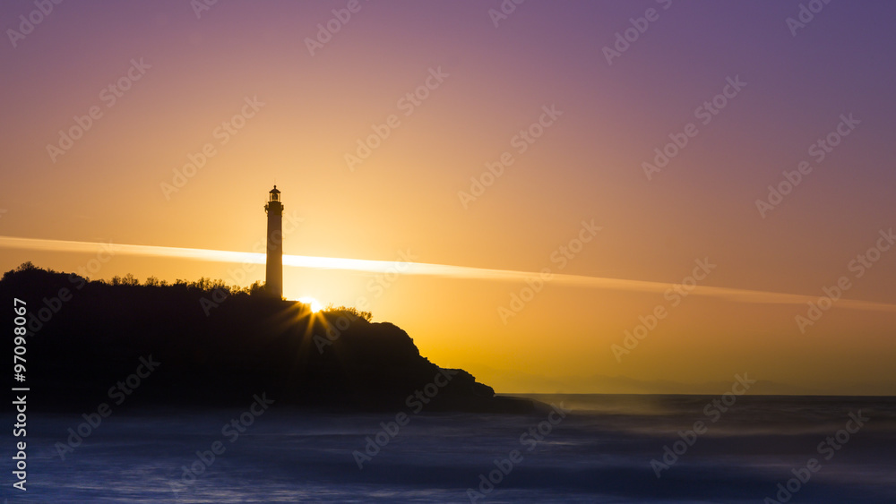 Biarritz Lighthouse Sunset