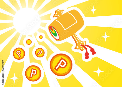 新年　増えるポイント　打出の小槌
