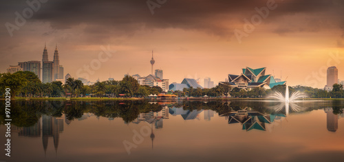 Photography Beautiful cityscape of Kuala Lumpur skyline