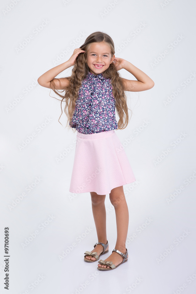 Full length portrait of a happy little girl Full length portrait of a happy little girl