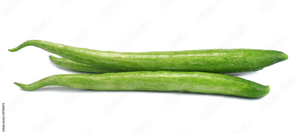 Snake gourd over white background Snake gourd over white background