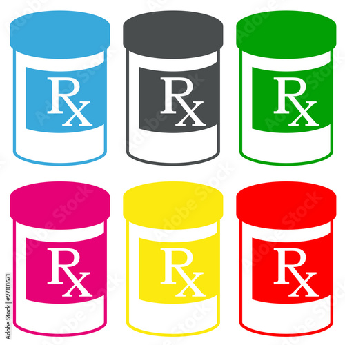 Icono plano RX varios colores #1