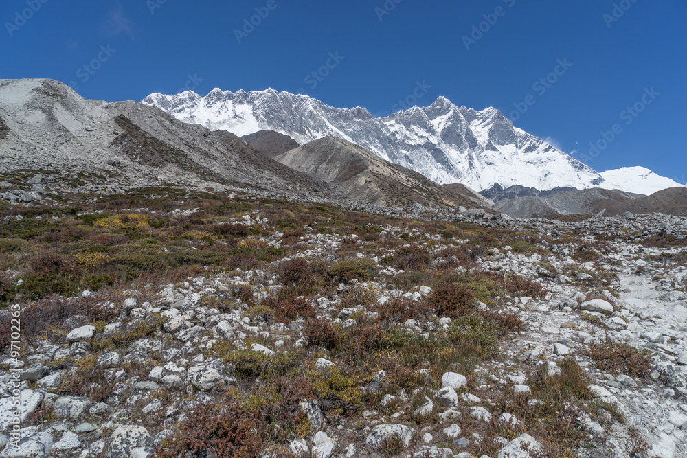 Lhotse mountain from Chukung village