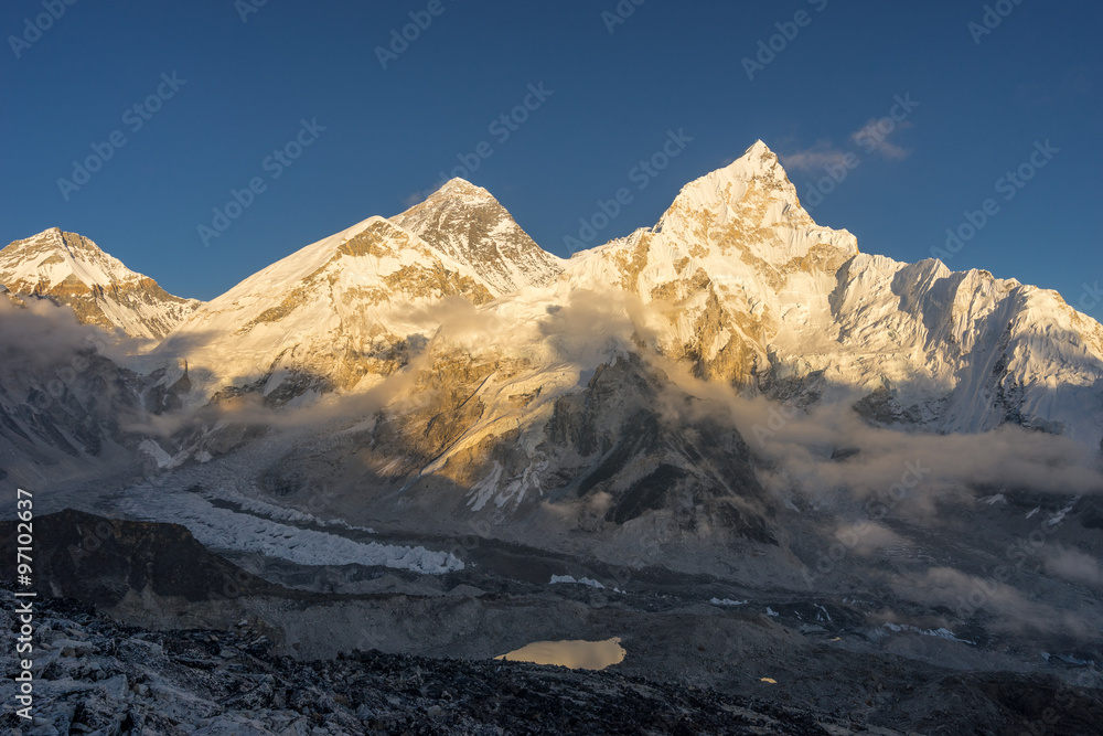 Everest and Nuptse peak from Kalapatthar