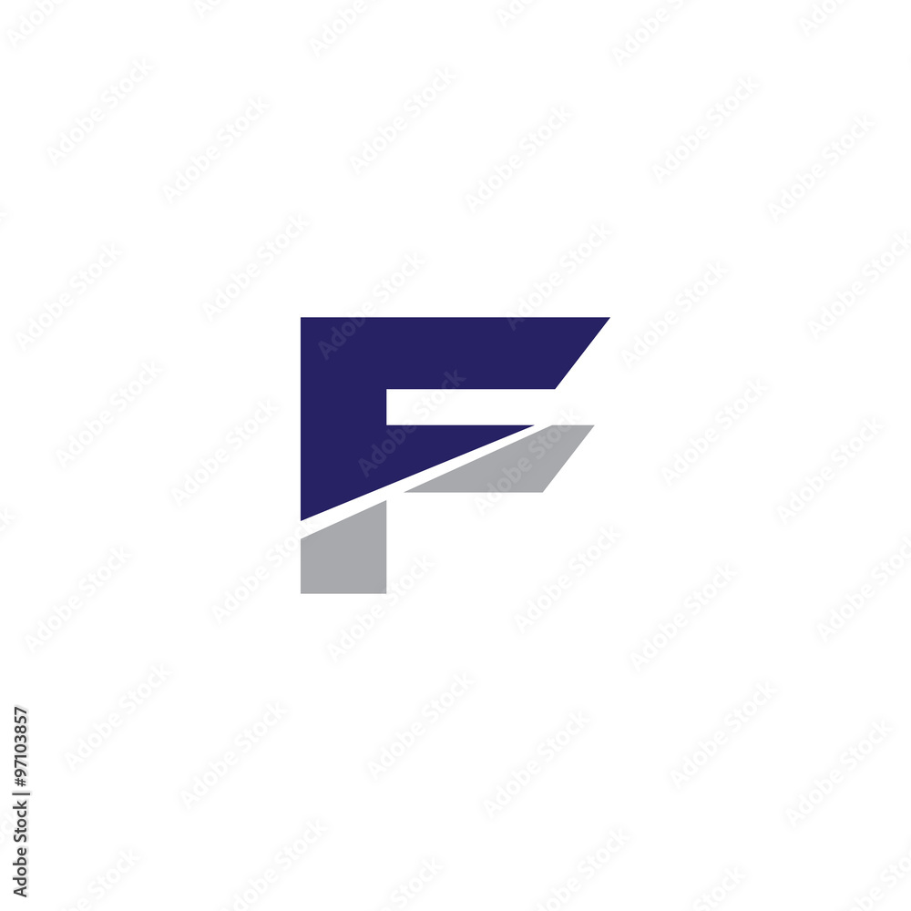 Modern Initial Logo F Modern Initial Logo F
