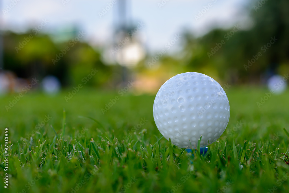 Obraz premium Golf ball on tee