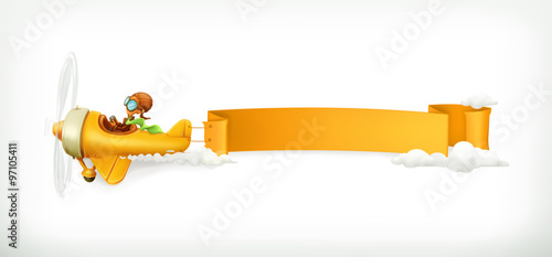 Aircraft vector, banner