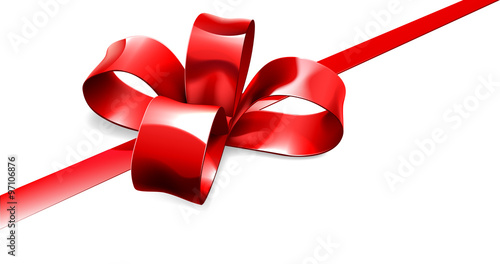 Red Bow Gift Background