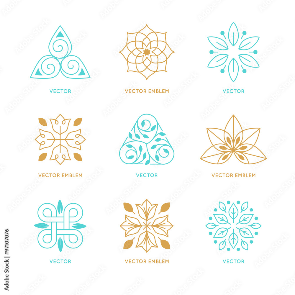 Vector set of logo design templates and symbols