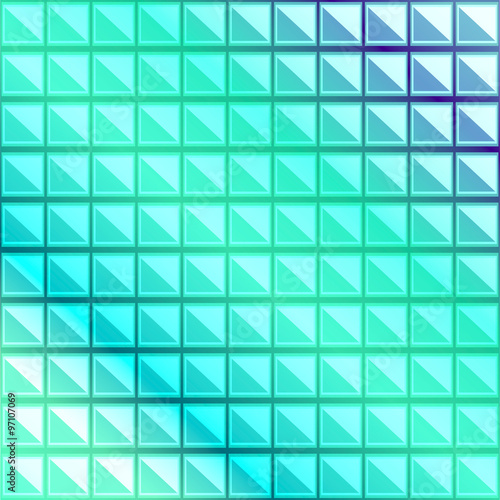 Abstract mosaic background pattern of squares and triangles