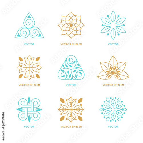 Vector set of logo design templates and symbols