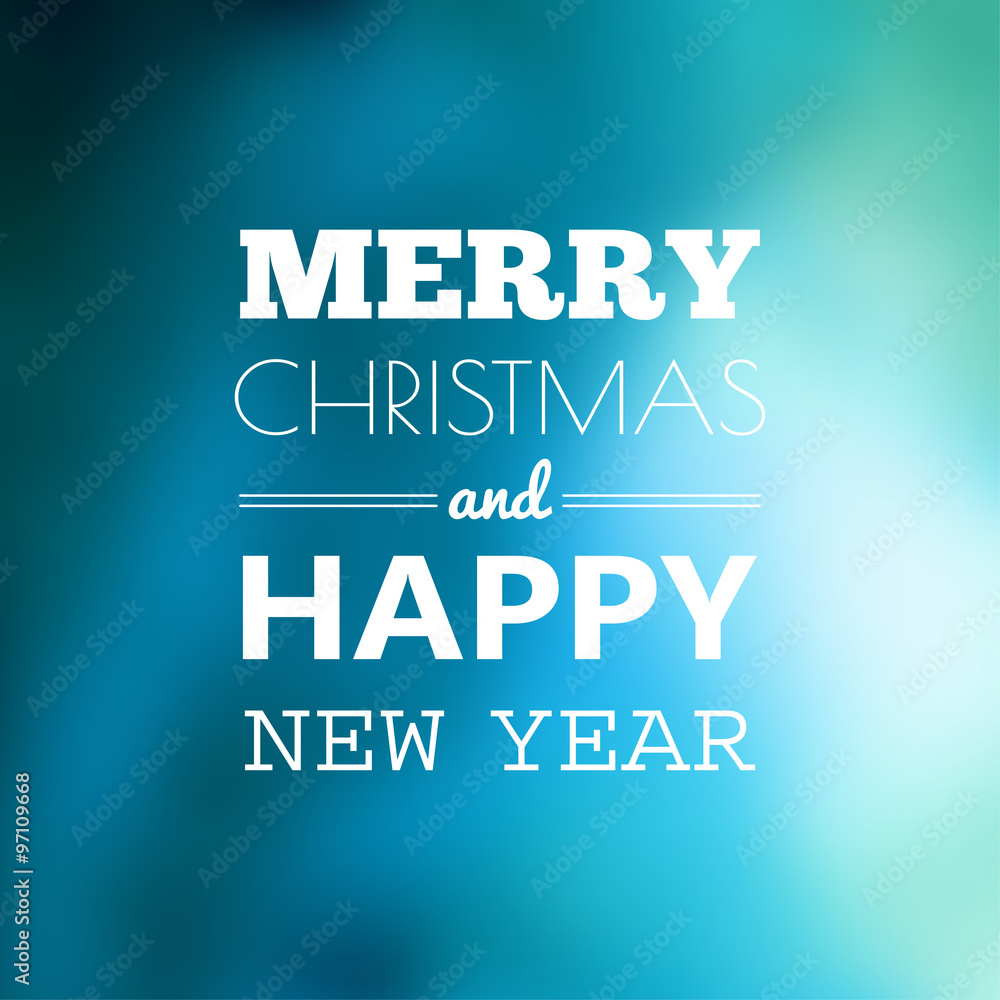 Obraz premium Christmas card with typography design