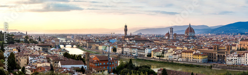 Panoramic sunset in Florence