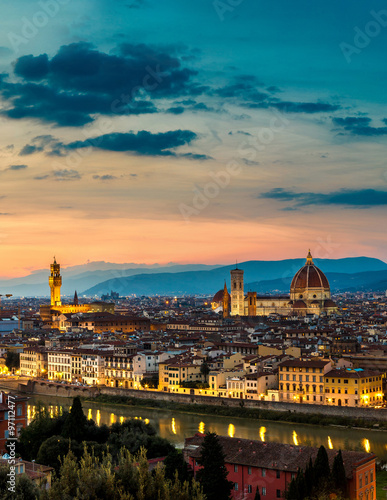 Panoramic sunset in Florence