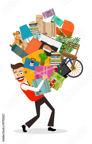 Man moving illustration