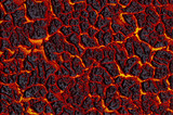 The texture of molten lava
