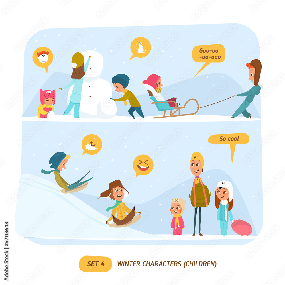 Winter character set Winter character set
