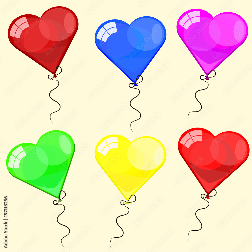 Color glossy balloons