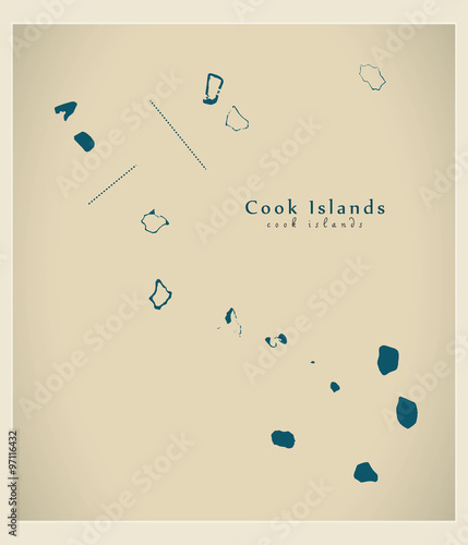 Modern Map - Cook Islands CK
