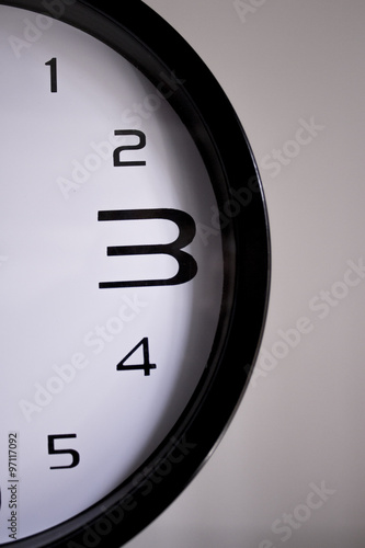 Clock numbers 1 2 3 4 5 photo