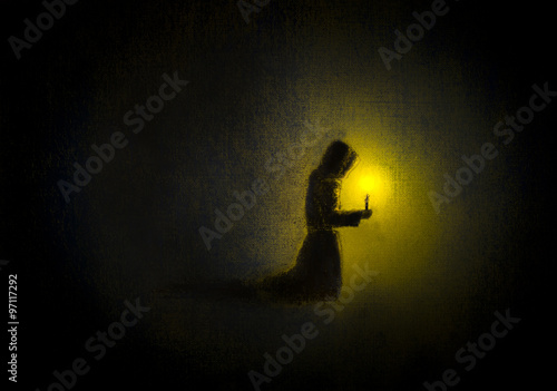 Photos praying monk